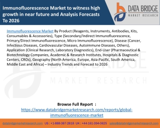 Immunofluorescence Market to witness high growth in near future and Analysis Forecasts To 2026