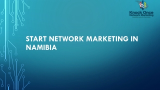 Start Network Marketing in Namibia - knockonce