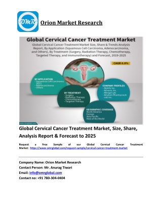 Global Cervical Cancer Treatment Market Trends, Size, Competitive Analysis and Forecast 2019-2025