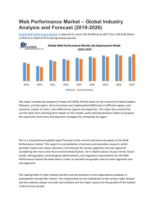 Web Performance Market – Global Industry Analysis and Forecast (2019-2026)