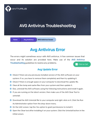 AVG Antivirus Troubleshooting | Get the Full Instructions