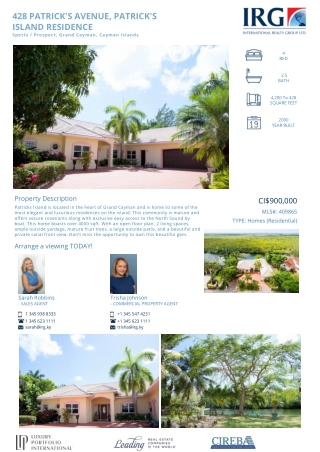 428 Patrick's Avenue, Patrick's Island Residence