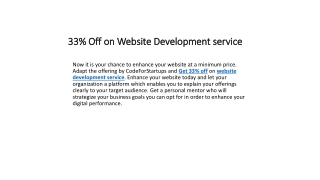 33% Off on Website Development Service