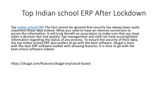 Top Indian school ERP After Lockdown