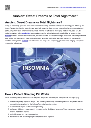 Ambien 10mg: Sweet Dreams or Total Nightmare?