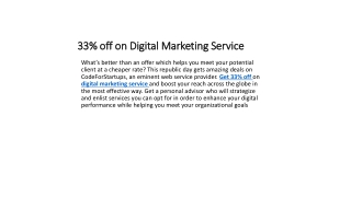 33% off on Digital Marketing service