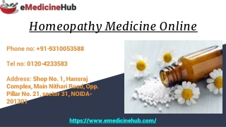 Homeopathy Medicine Online