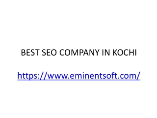 best seo agency in kochi