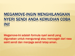 megamove-sendi kapsul nyeri dengan bahan-bahan alami!