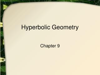 Hyperbolic Geometry