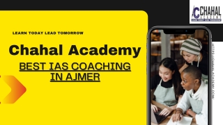 Best IAS Coaching in Ajmer - Chahal Academy