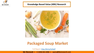 Packaged Soup Market Size Worth $19.1 billion by 2026 - KBV Research