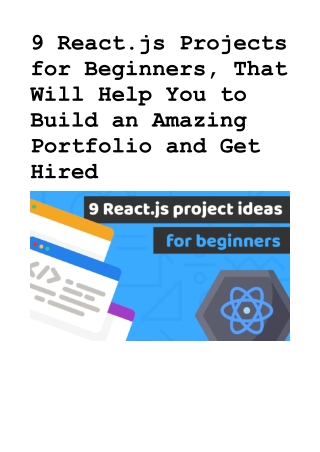 React projects for beginners