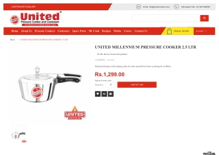 UNITED MILLENNIUM PRESSURE COOKER 2.5 LTR