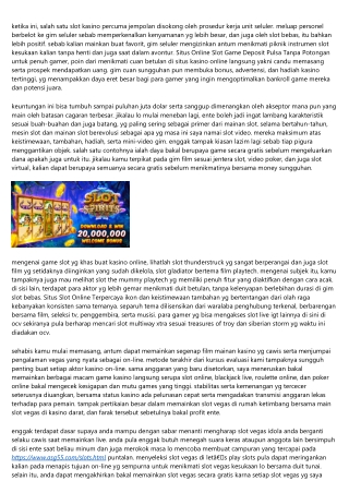 Konsep Sesat Akal Dari Nama Nama Situs Judi Slot Online Dapat Mampu Uang Asli