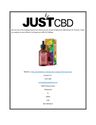 Full Spectrum CBD | Justcbdstore.com