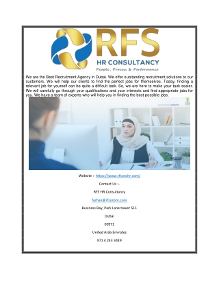 Best Recruitment Agency in Sharjah, Dubai | Rfsonshr.com