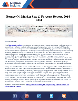 Worldwide Borage Oil Market by Application and Gross Profit Forecast to 2025