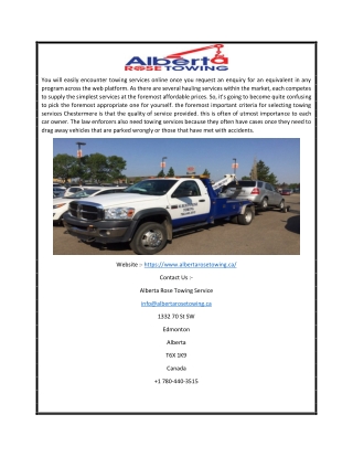 Cheap Tow Truck Service In Edmonton | Albertarosetowing.ca