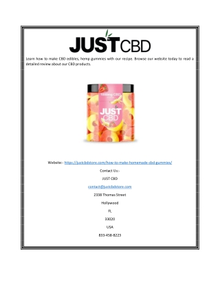 Just CBD Gummies | Justcbdstore.com