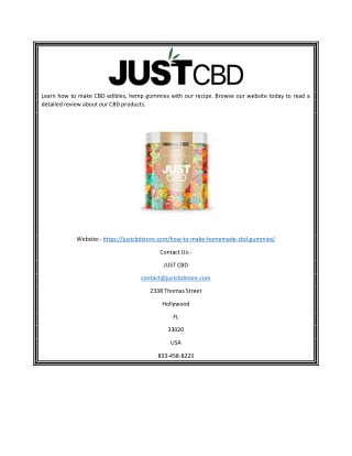 CBD Gummies Review | Justcbdstore.com