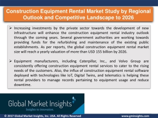 Construction Equipment Rental Market is Projected to Witness Exponential Growth by 2026