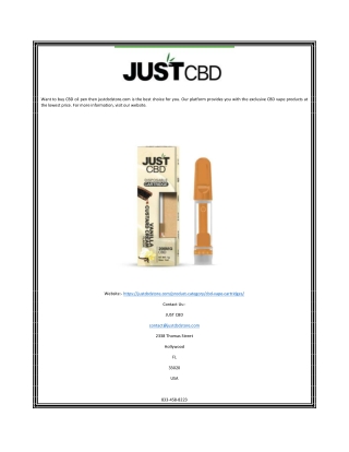 Buy exclusive cbd oil pen & products|justcbdstore.com