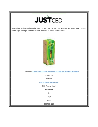 CBD Carts | Justcbdstore.com