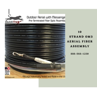 10 Strand OM3 Aerial Fiber Assembly