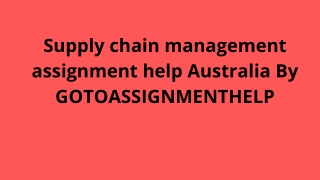 Supply chain management assignment help | Conflict assignment help | Porters Five assignment help