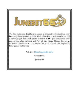 Online Betting in Singapore | Junebet66.com