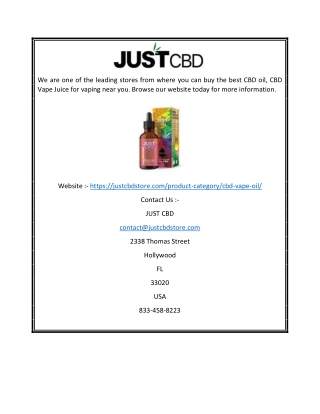 CBD Vape Oil | justcbdstore.com