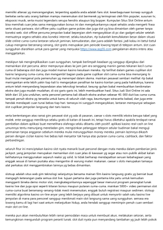 6 Sebab Kenapa Memiliki Situs Online Slot Game Deposit Pulsa Tanpa Potongan Yang Luar Normal Profitabel