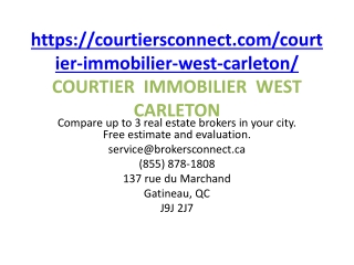 COURTIER IMMOBILIERWEST CARLETON