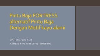 WA 0812-9162-6106 (FORTRESS) Gambar Model Pintu Rumah Unik