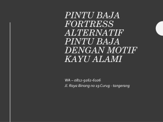 WA 0812-9162-6106 Pintu Baja Medan Fortress