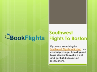 Southwest Flights To Boston