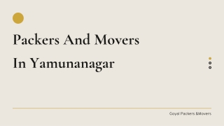Packers And Movers In Yamunanagar