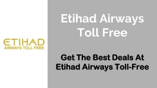 Etihad Airways Toll-Free