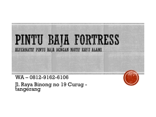 WA 0812-9162-6106 Produsen Pintu Besi Fortress,