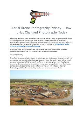 Aerial Drone Photography Sydney
