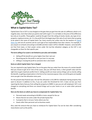 What is Capital Gains Tax