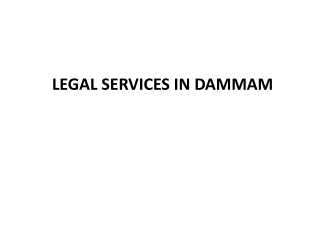 LEGAL SERVICES IN DAMMAM