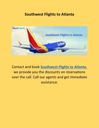 Southwest Flights to Atlanta