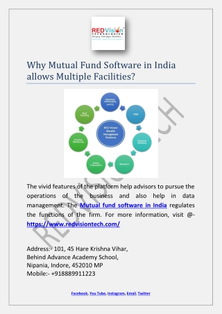 Why Mutual Fund Software in India allows Multiple Facilities?