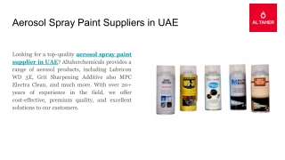 Aerosol Spray Paint Suppliers in UAE