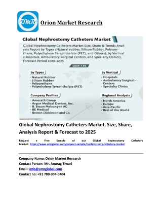 Global Nephrostomy Catheters Market Trends, Size, Competitive Analysis and Forecast 2019-2025