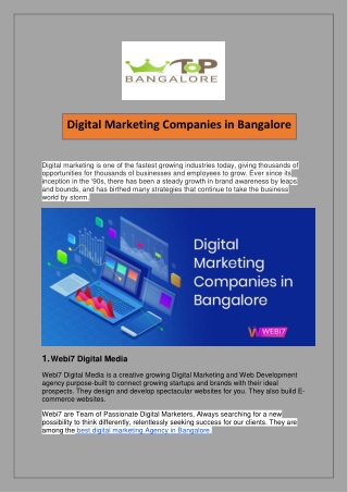 Digital Marketing Companies in Bangalore