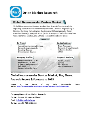 Global Neurovascular Devices Market Trends, Size, Competitive Analysis and Forecast 2019-2025