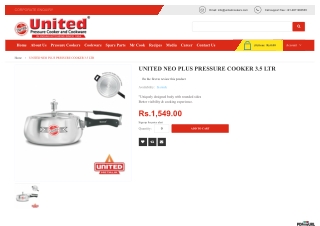 UNITED NEO PLUS PRESSURE COOKER 3.5 LTR